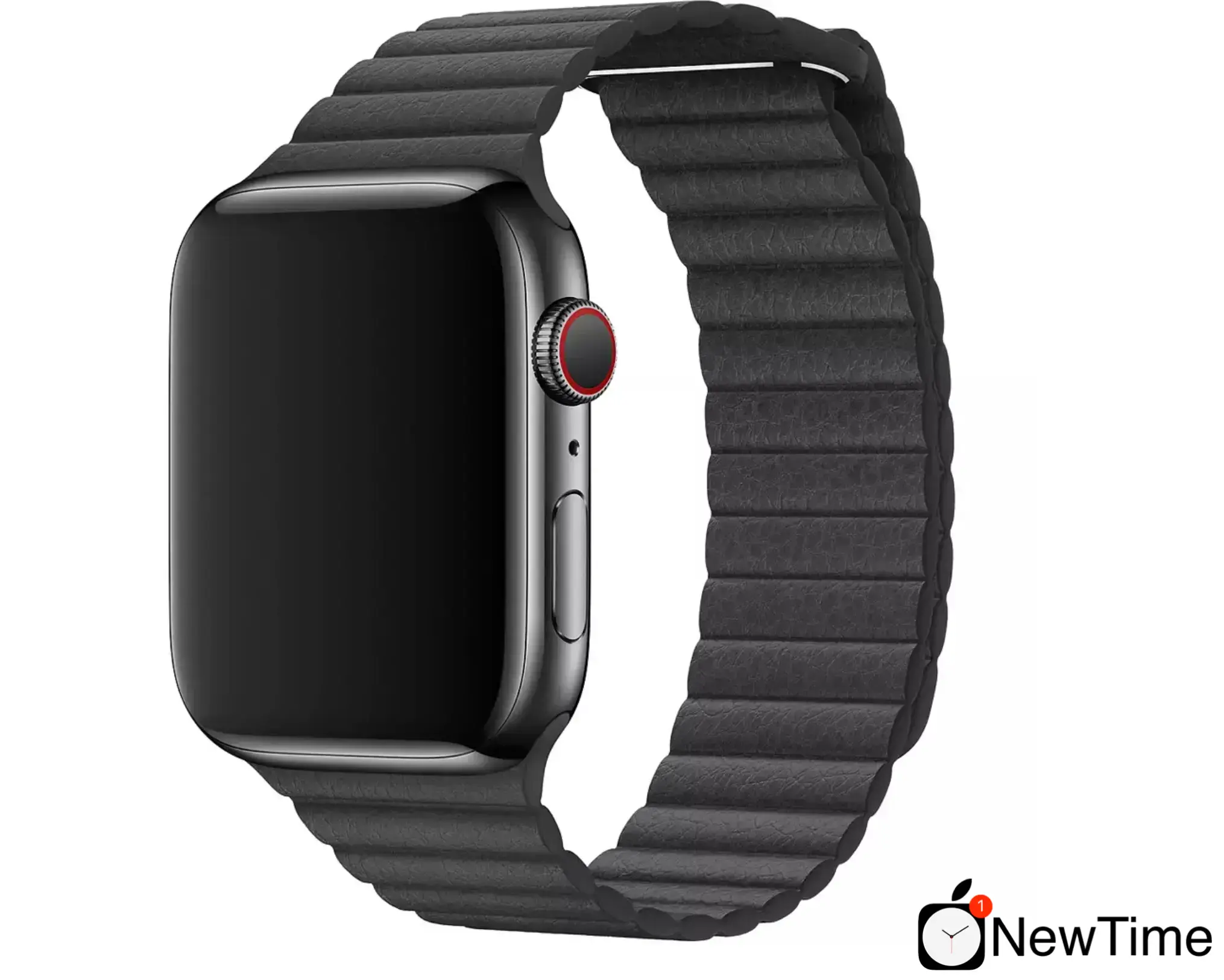 Ремінець Apple Black Leather Loop - Large (MXAC2) для Apple Watch 44/45/46/49mm